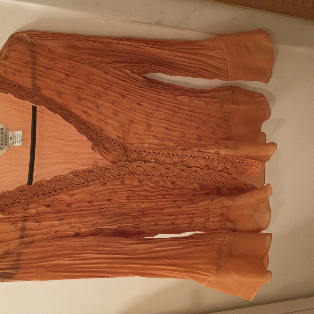 Allison Taylor Peach Blouse